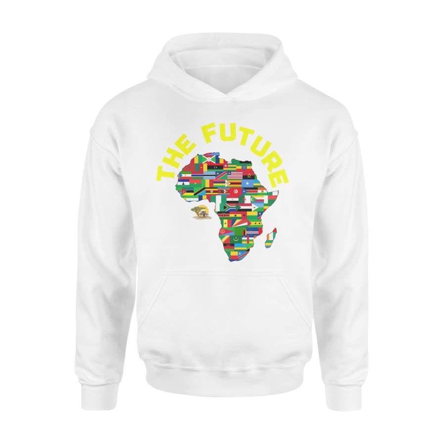 African Flag Map The Future Is Africa Africa Gifts Hoodie