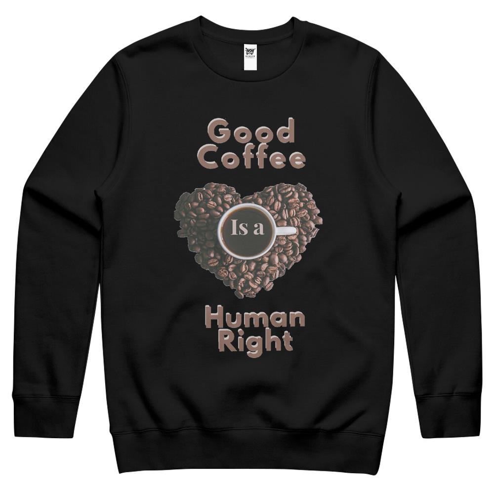 Good Iced Coffee Is A Human Right Essential1 (3) Crewneck Sweatshirt