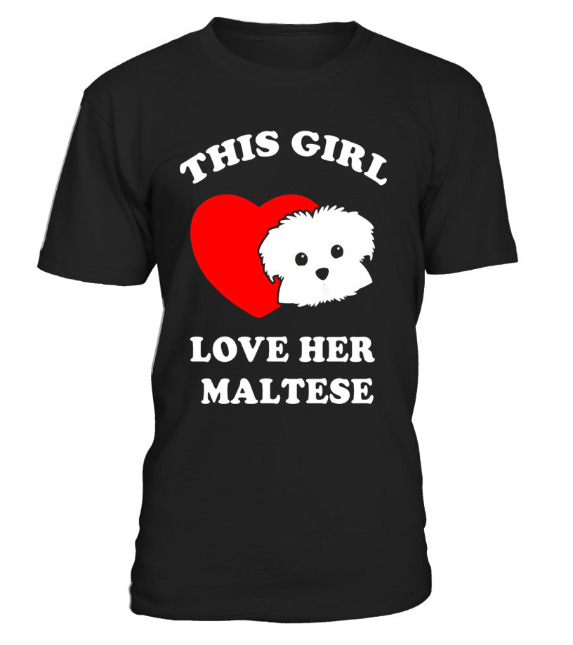 This Girls Love Her Maltese Dog Maltese Animal Lover T-Shirt – Limited Edition T Shirts C-Cz6Gp