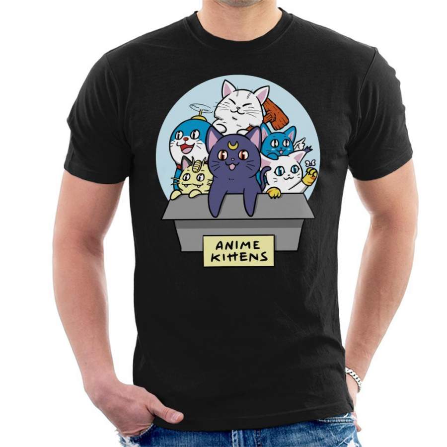 Anime Kittens In A Box Men’s T-Shirt