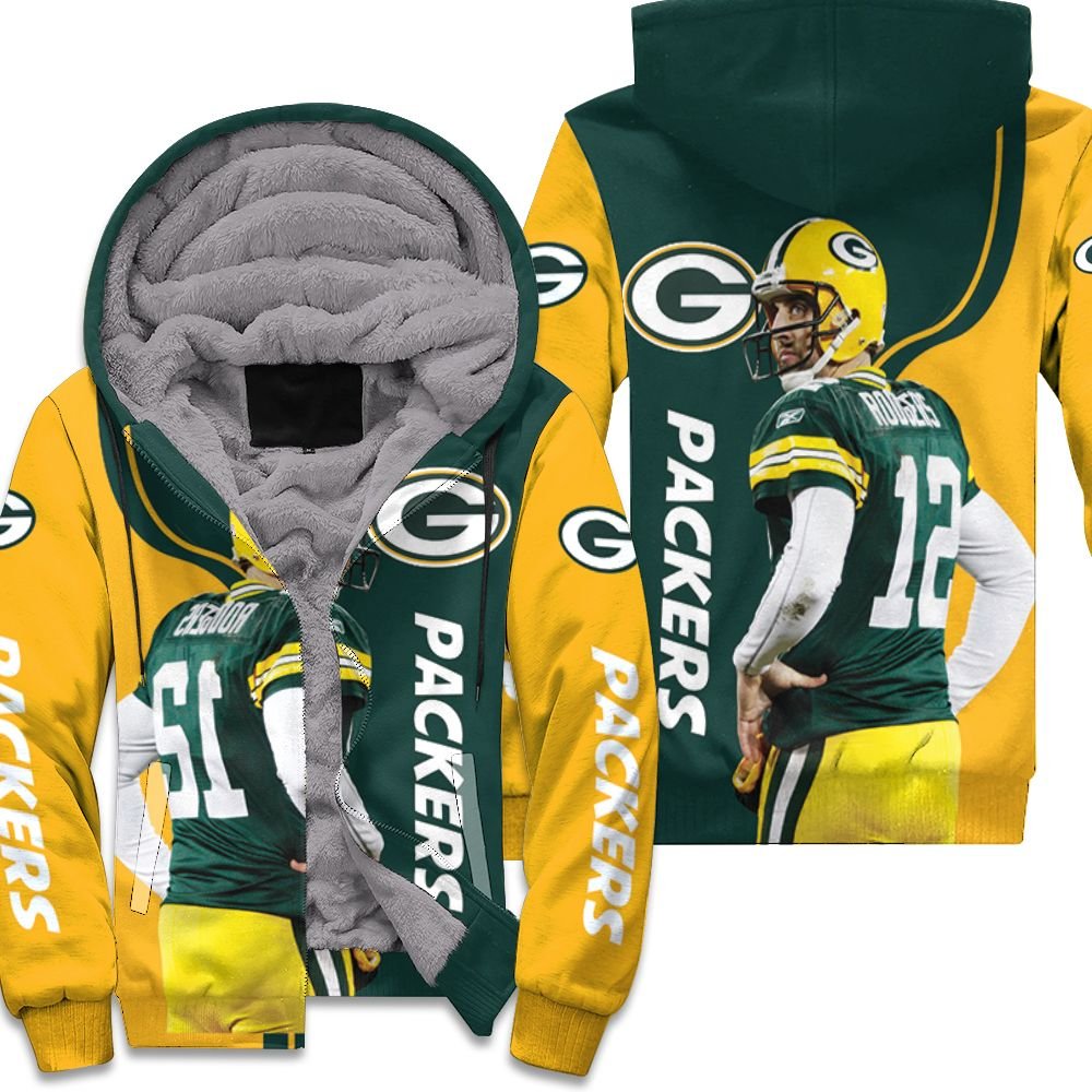 Green bay packers nfc noth division champions Aaron Charles Rodgers Fleece Zip Hoodie