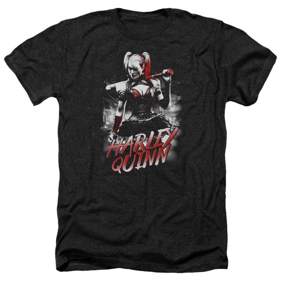 Batman – Arkham Quinn City Men’s Heather T-Shirt