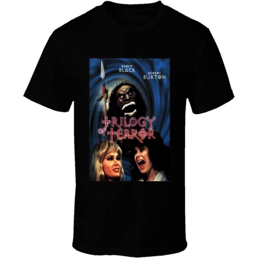 Novelty Vintage Classic Movie Trilogy of Terror Shirt Short Sleeve Street Style Cotton Shirt