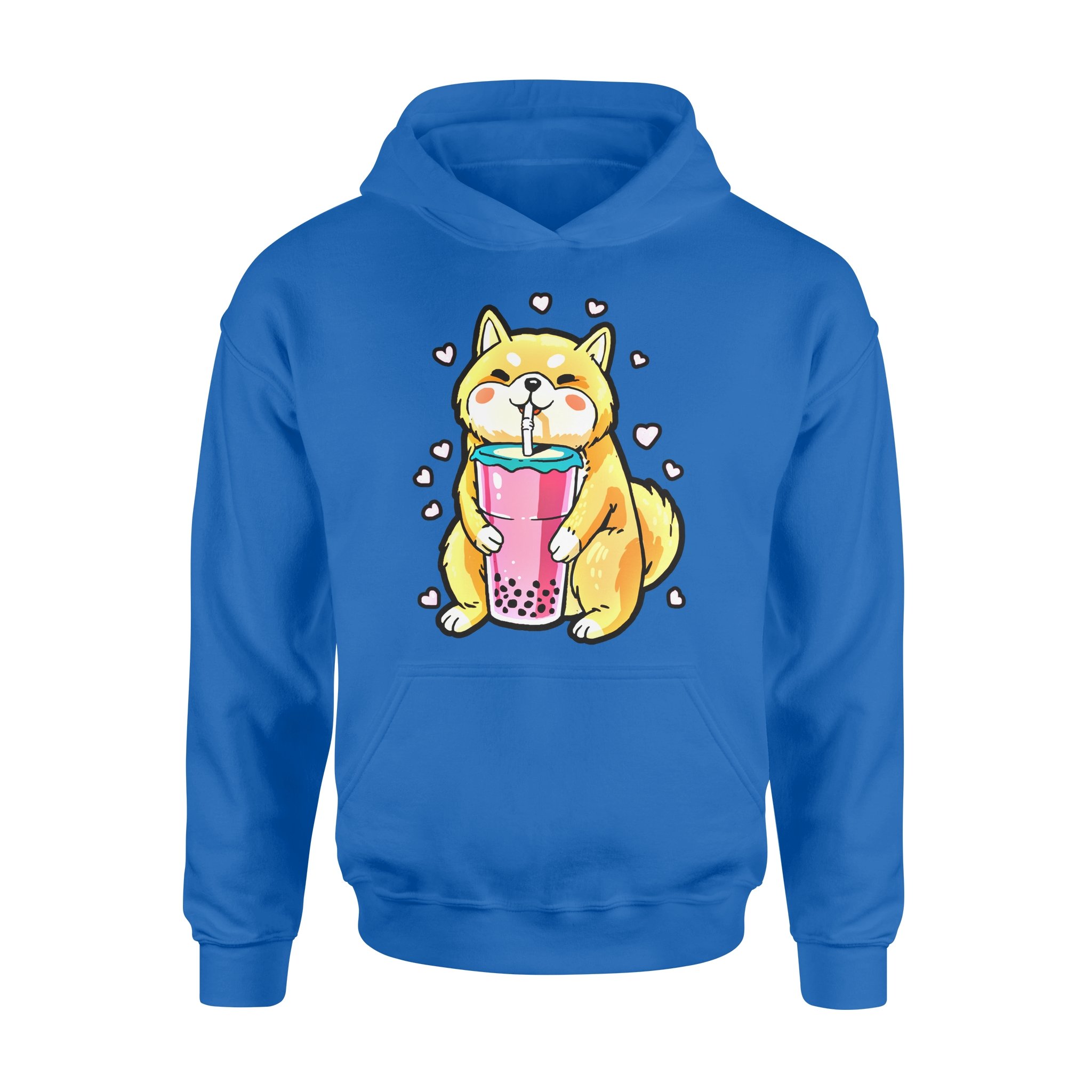 Dog gift idea Shiba Inu Drinking Bubble Tea Puppy T-Shirt – Standard Hoodie