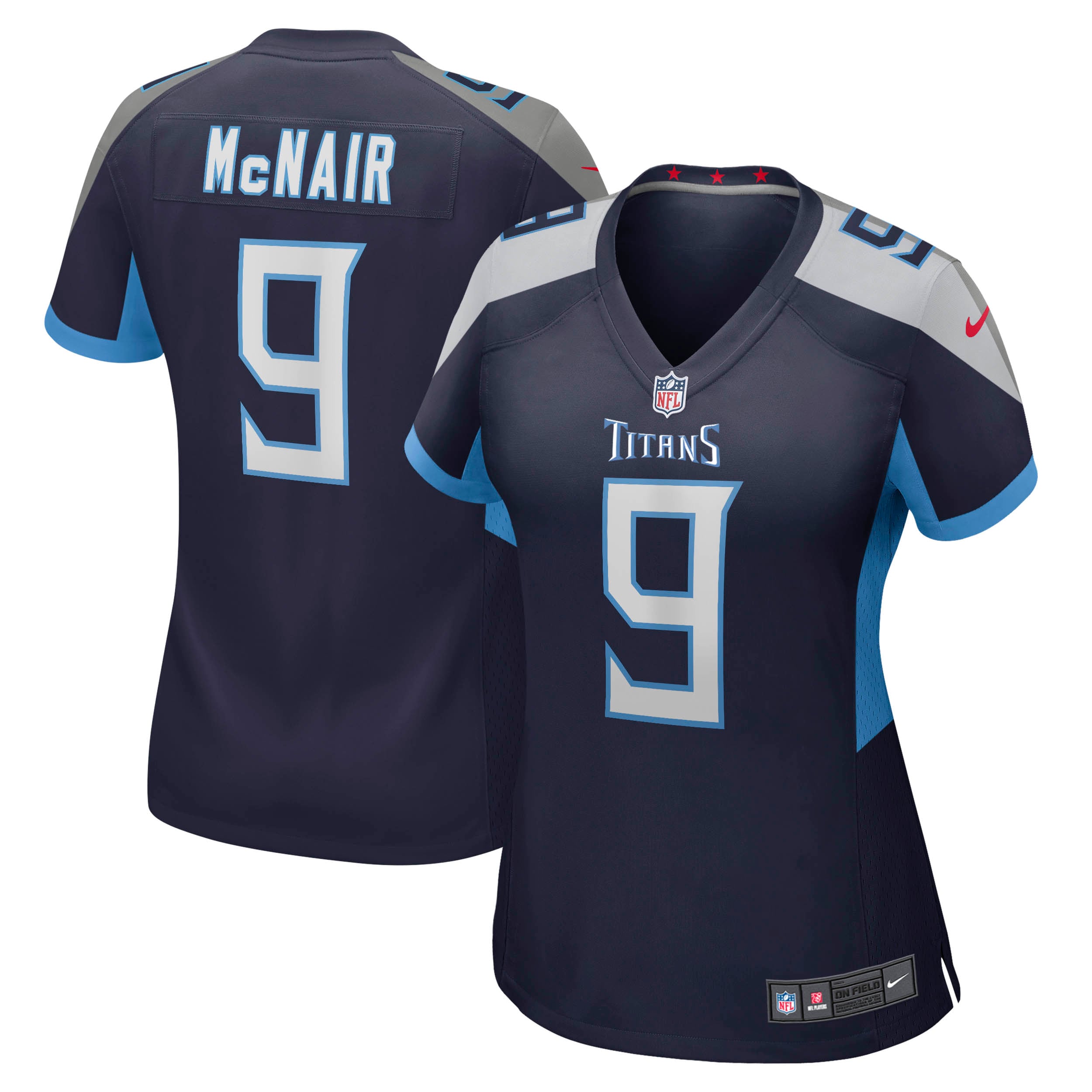 Women’s Tennessee Titans Steve McNair Navy Game Retired Player Jersey