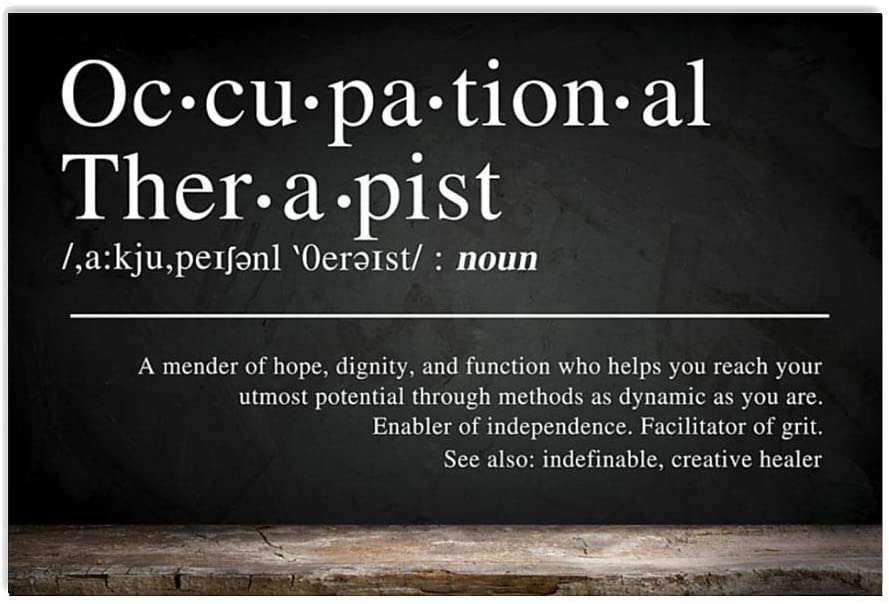 Vintage Occupational Therapist Definition Poster Art Print      Home Decor Gift For Men Women Family Friend On Birthday Xmas