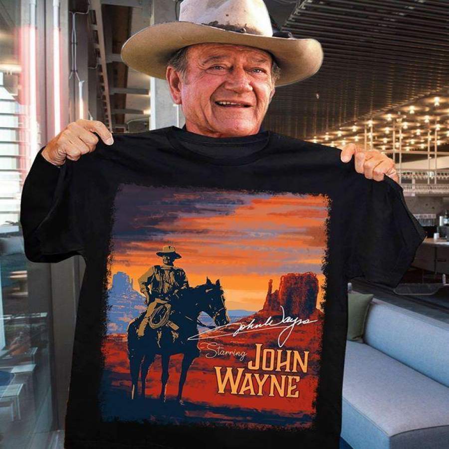 Cowboys John Wayne Signed T Shirt