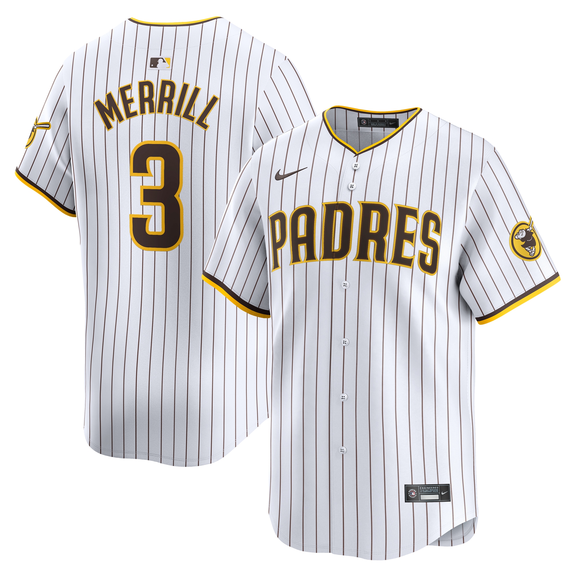 Jackson Merrill San Diego Padres Home Limited Jersey – White