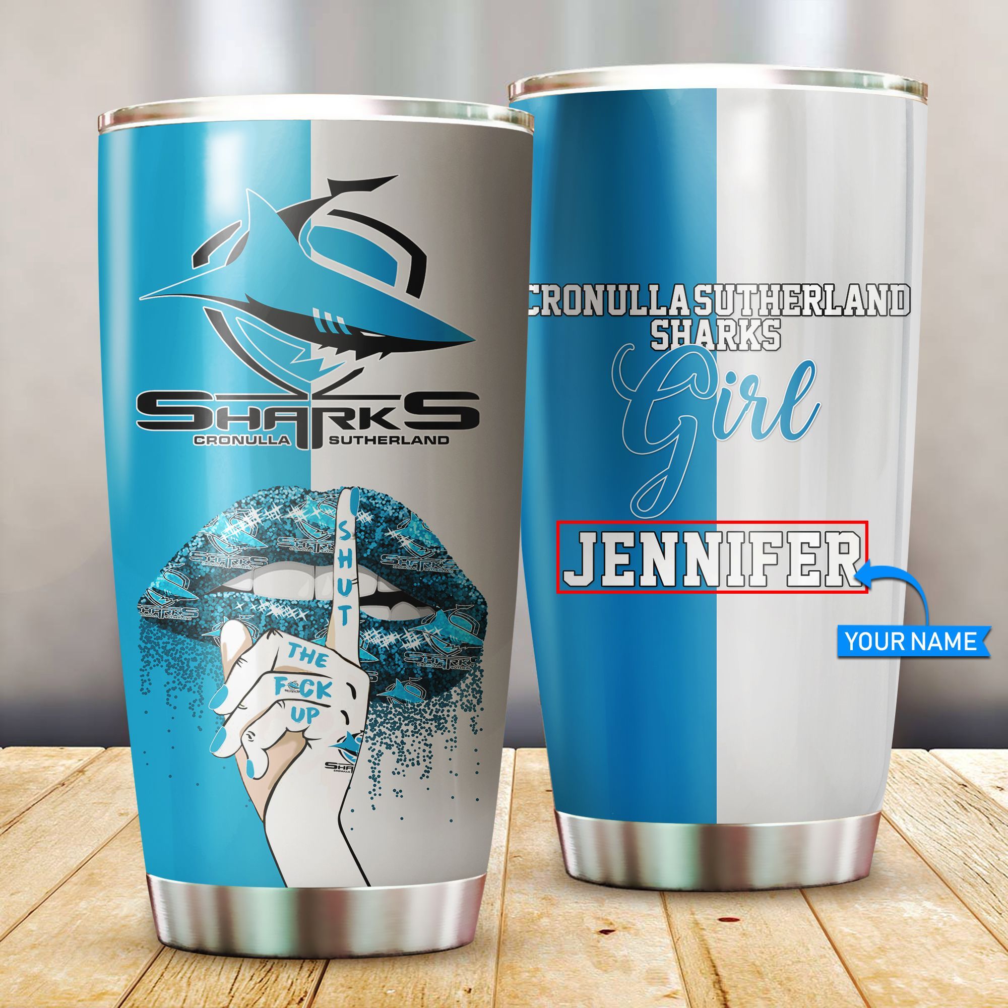 Cronulla-Sutherland Sharks Stainless Steel Tumbler