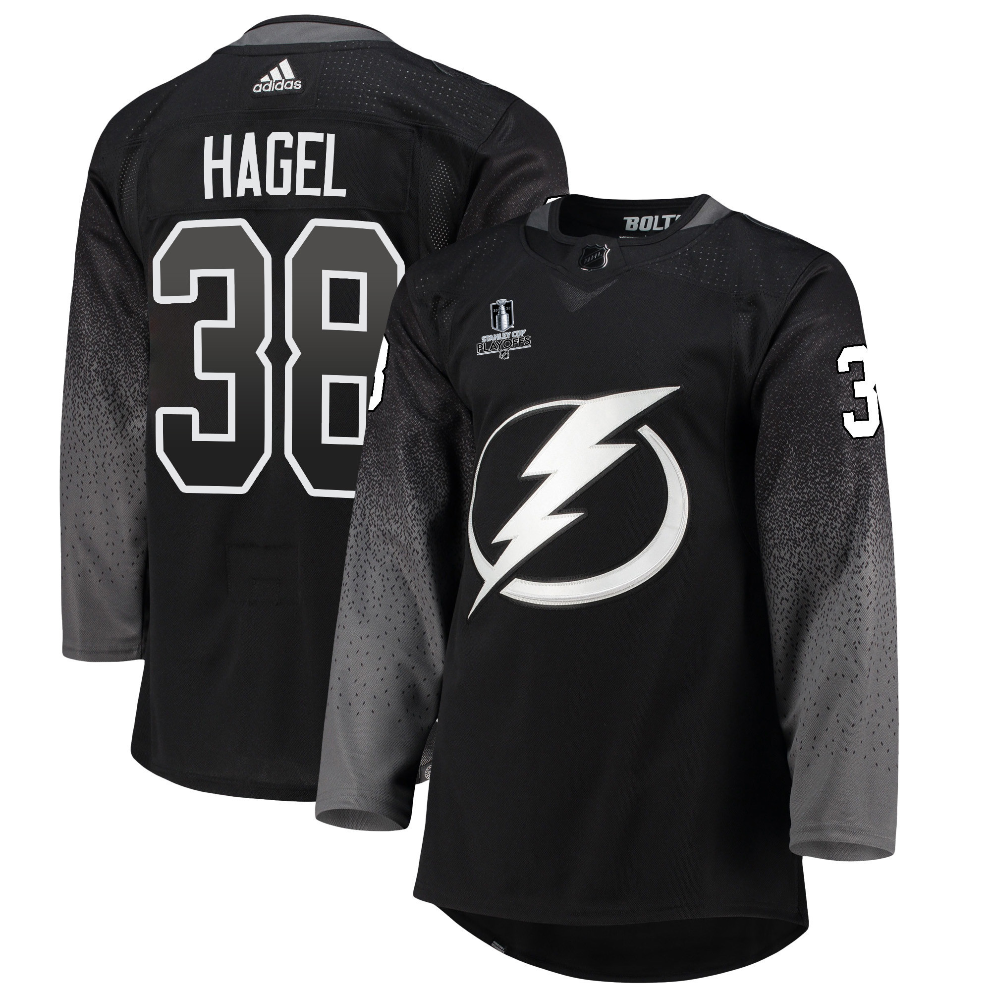 Tampa Bay Lightning Brandon Hagel 38 Alternate 2022 Stanley Cup Playoffs Breakaway Men Jersey – Black