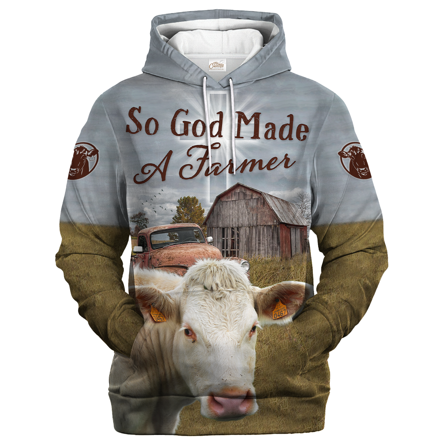 Charolais Hoodie For Him Her, Farm Hoodie, So God Made A Farmer Gift