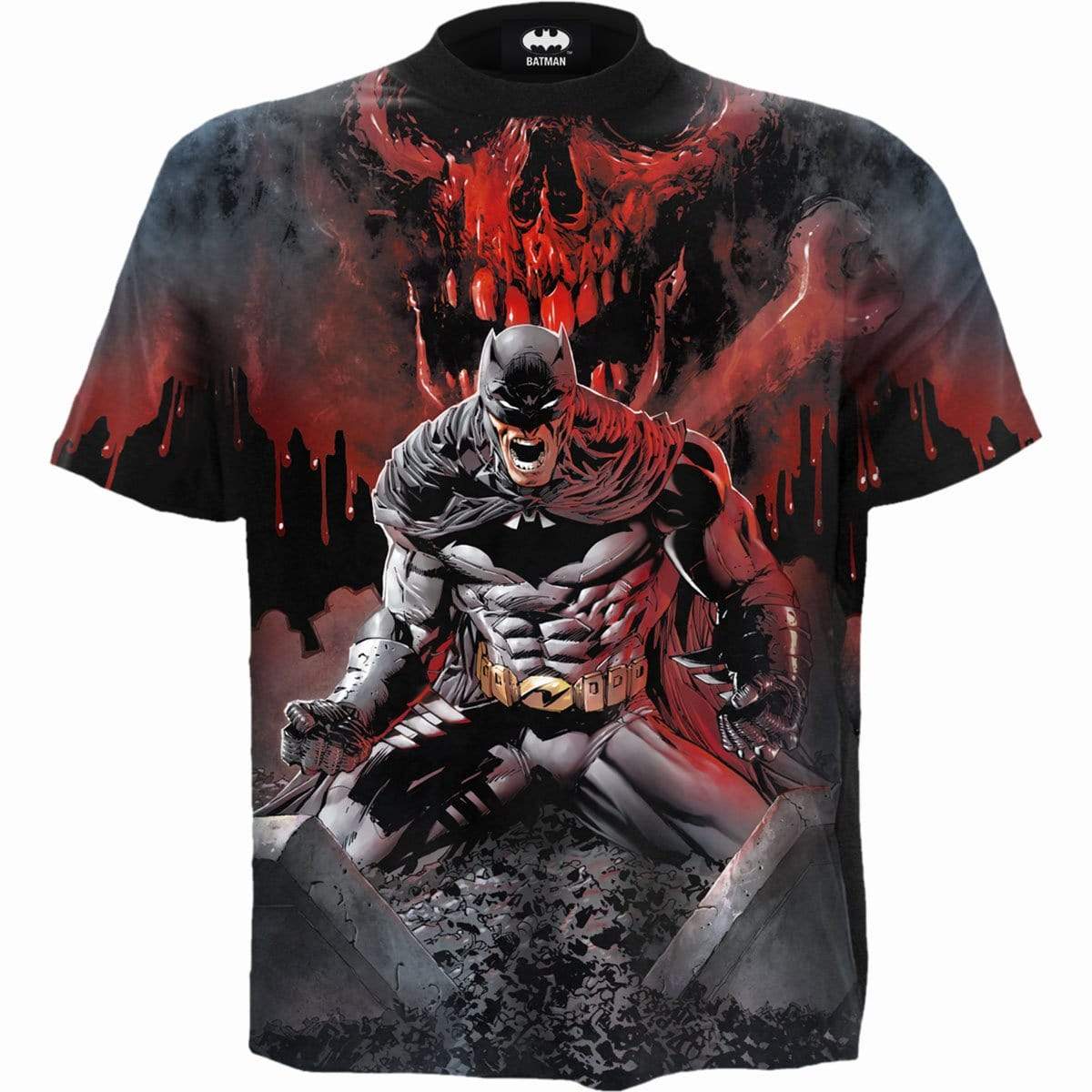 Batman – Asylum Wrap – Allover T-Shirt Black