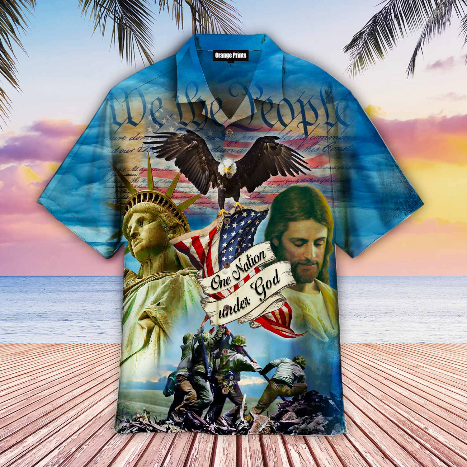 Memorial Day One Nation Under God Hawaii Shirt For Men Women Ha86458