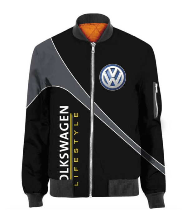 Bomber Jacket Volkswagen, Volkswagen 3D Spring Autumn, Mens Casual Jacket, Car Sports Wg64