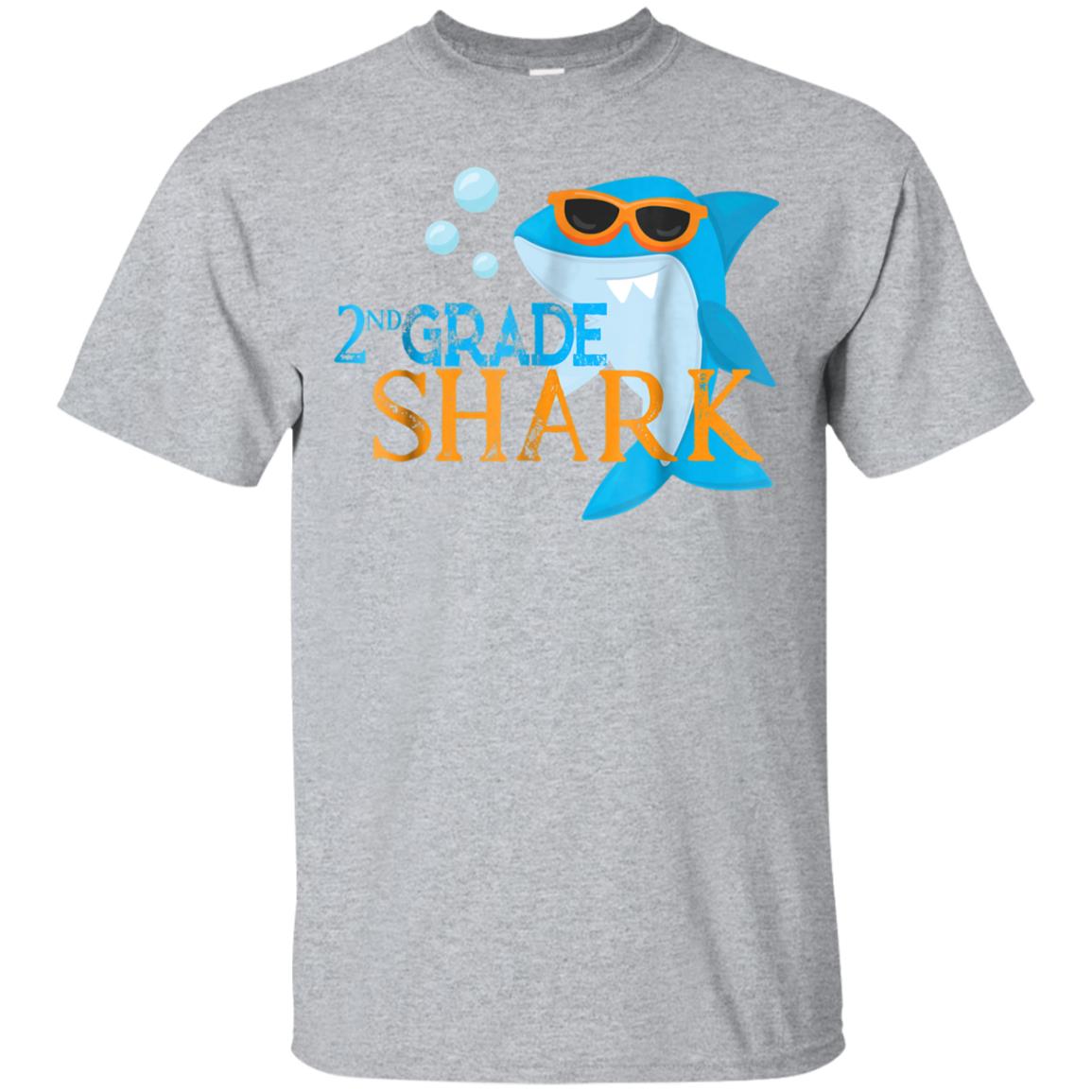 2nd Second Grade Shark Shirt for Kids Boys Girls