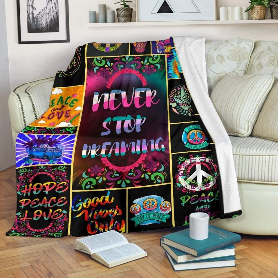 Hippie Hope Peace And Love Blanket Giving Friends