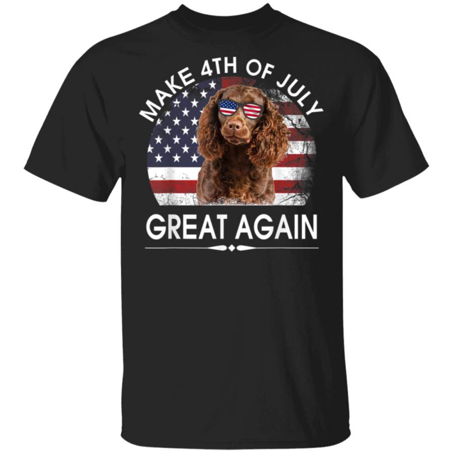 American Water Spaniel Make 4th Of July Great Again USA Dog TShirt