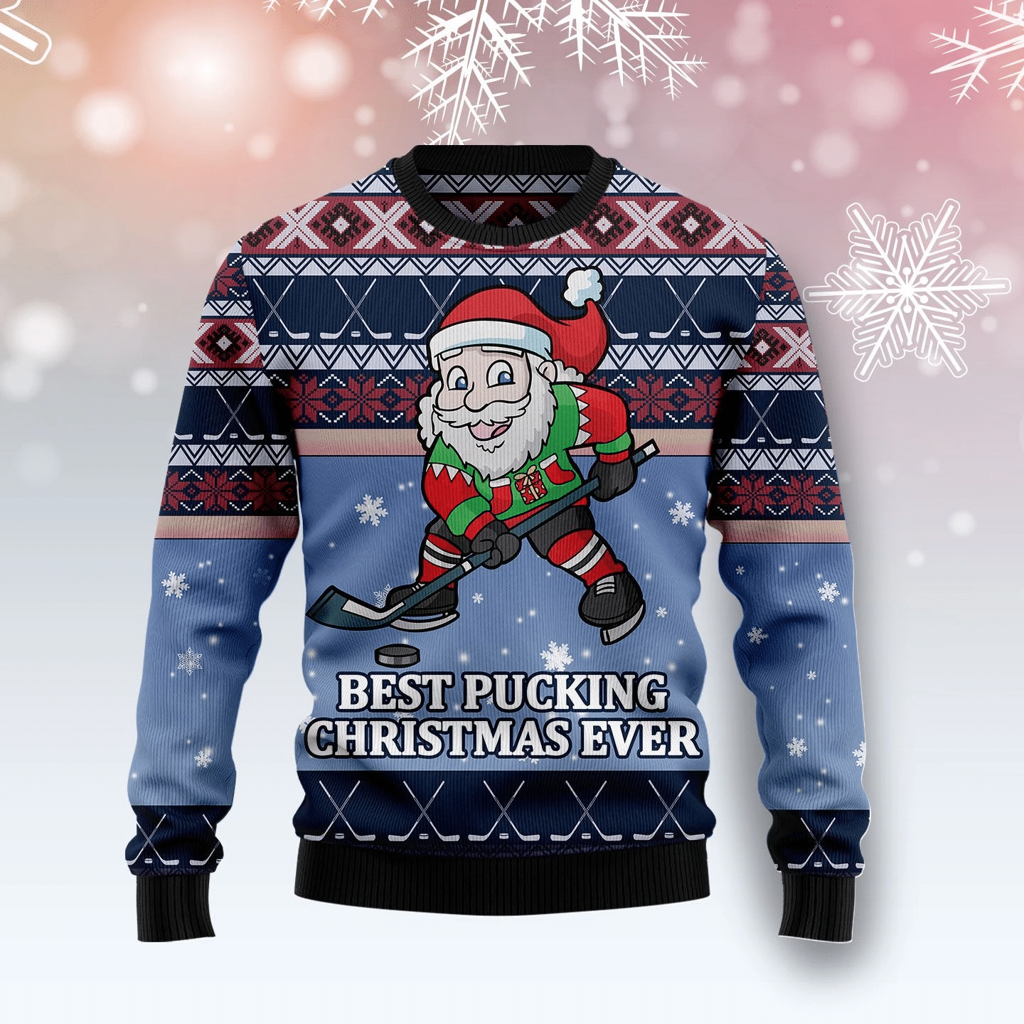 Best Pucking Christmas Ever Ugly Christmas Sweater | For Men & Women | Adult | Us4124