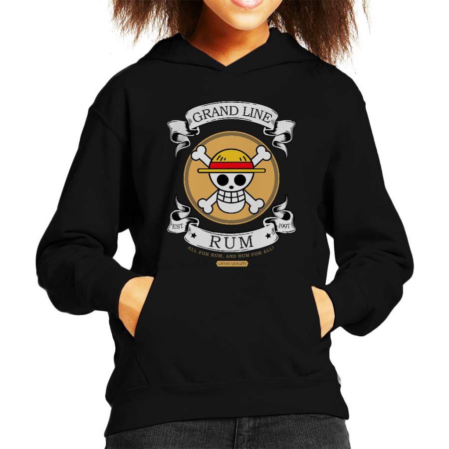 Grand Line Rum One Piece Kid’s Hooded Sweatshirt