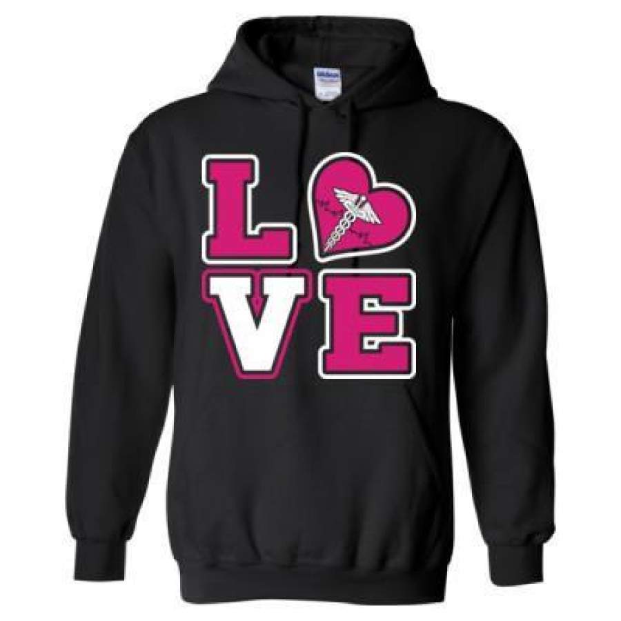 AGR Love Nurse Heart – Heavy Blend™ Hooded Sweatshirt