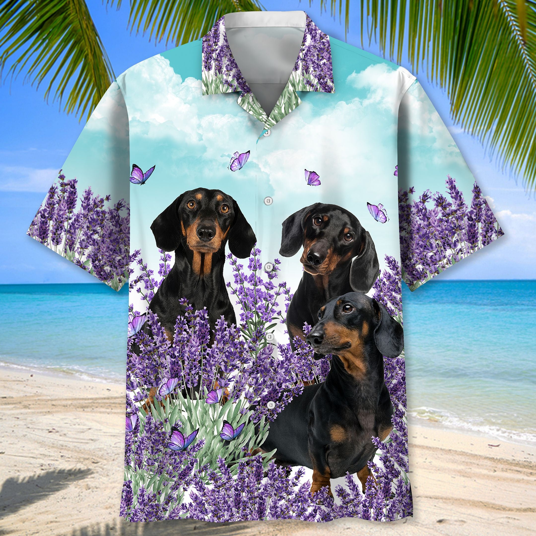 Dachshund Lavender Hawaii Lover Hawaii Dog Shirt For Men Women Ha50349