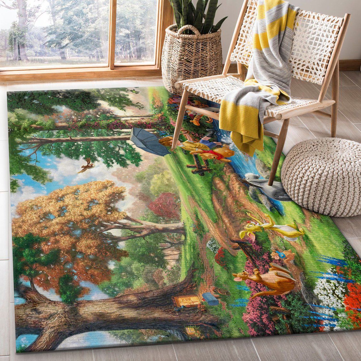 Winnie the Pooh Area Rug Disney Character Floor Decor The US Decor