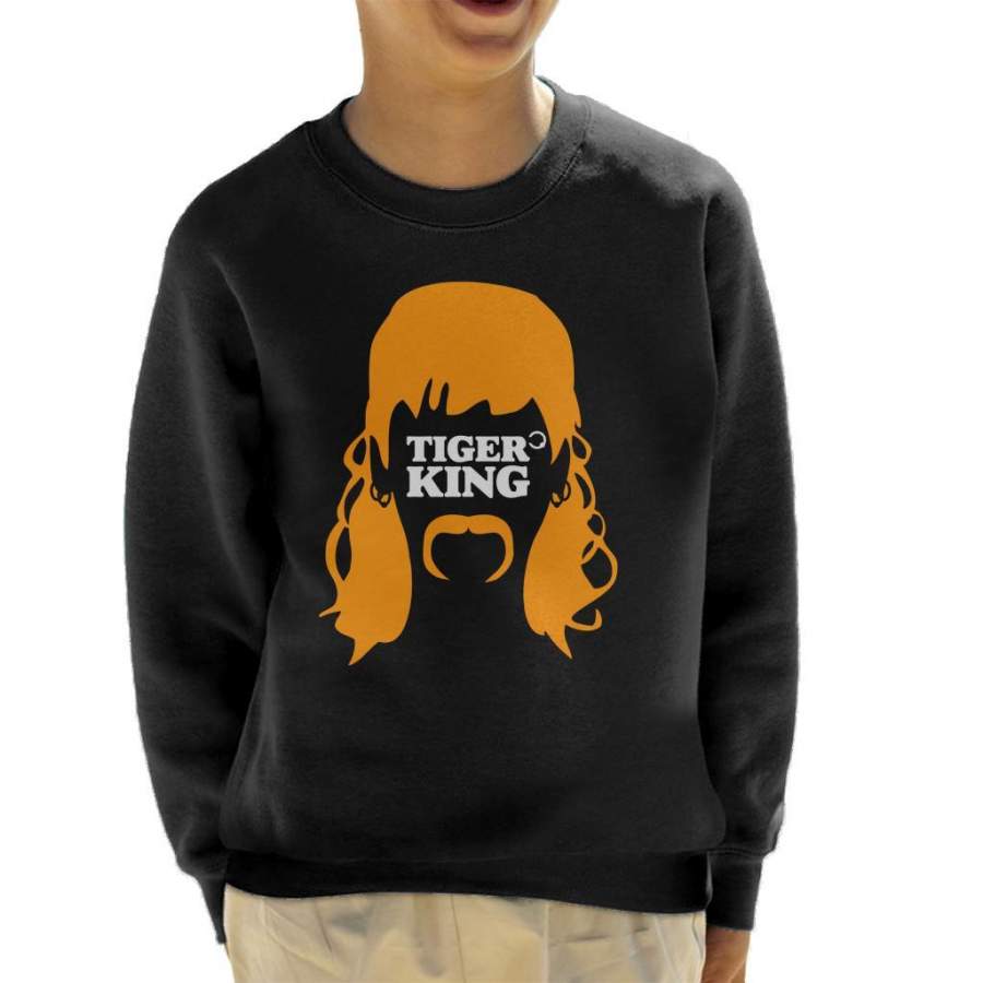 Tiger King Joe Exotic Hair Silhouette Kid’s Sweatshirt