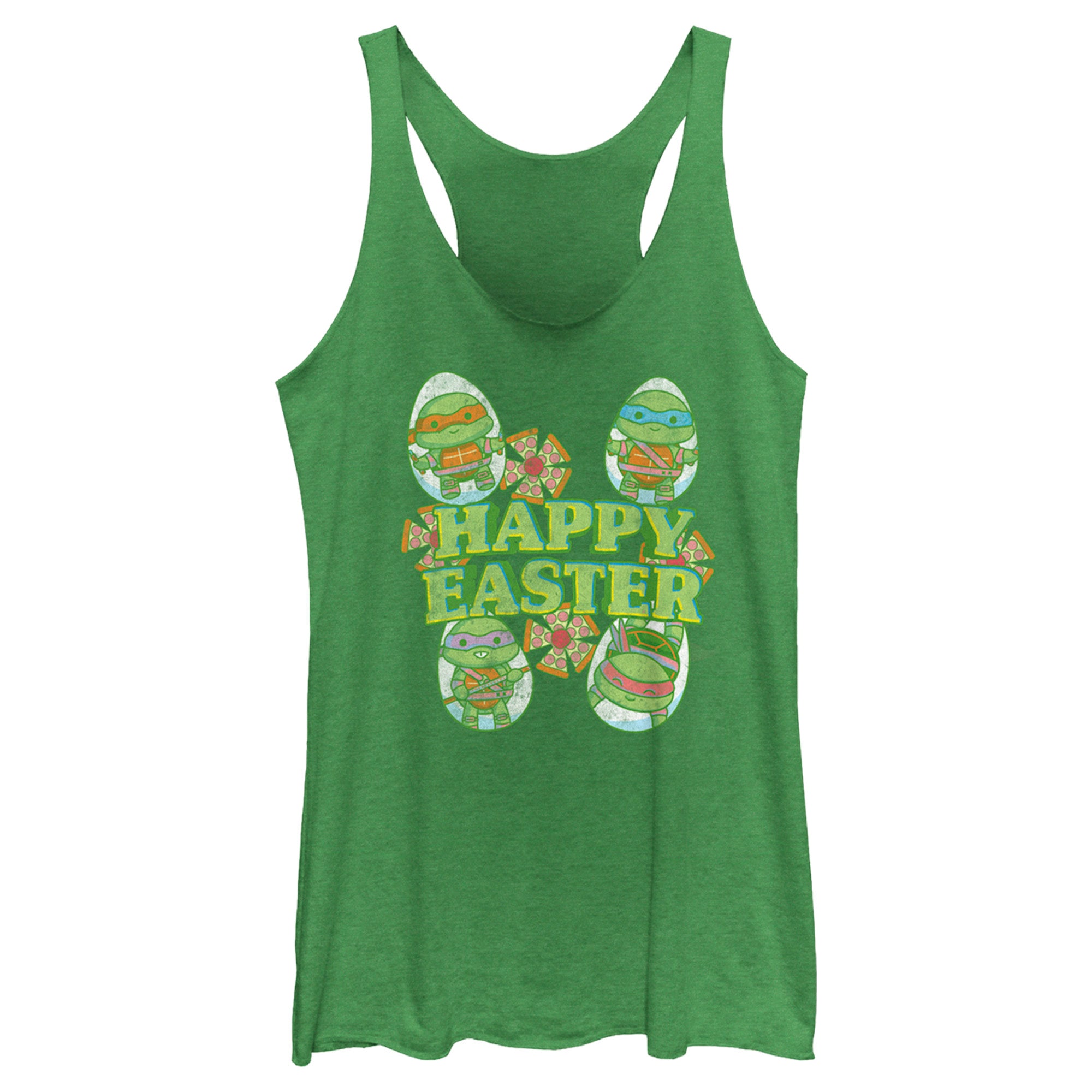 Women’S Teenage Mutant Ninja Turtles Happy Easter Cute Best Friends Racerback Tank Top