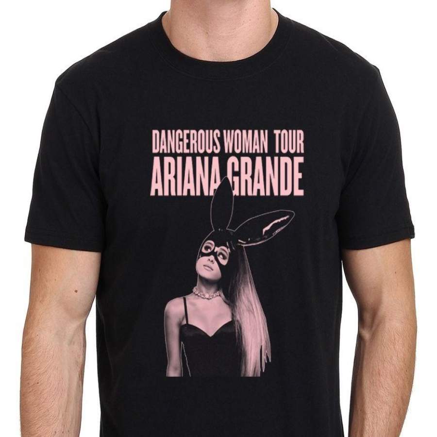 Fashion Personality Pattern Cotton Men’S T-Shirt Ariana Grande Dangerous Tour Men’S Punk T-Shirt