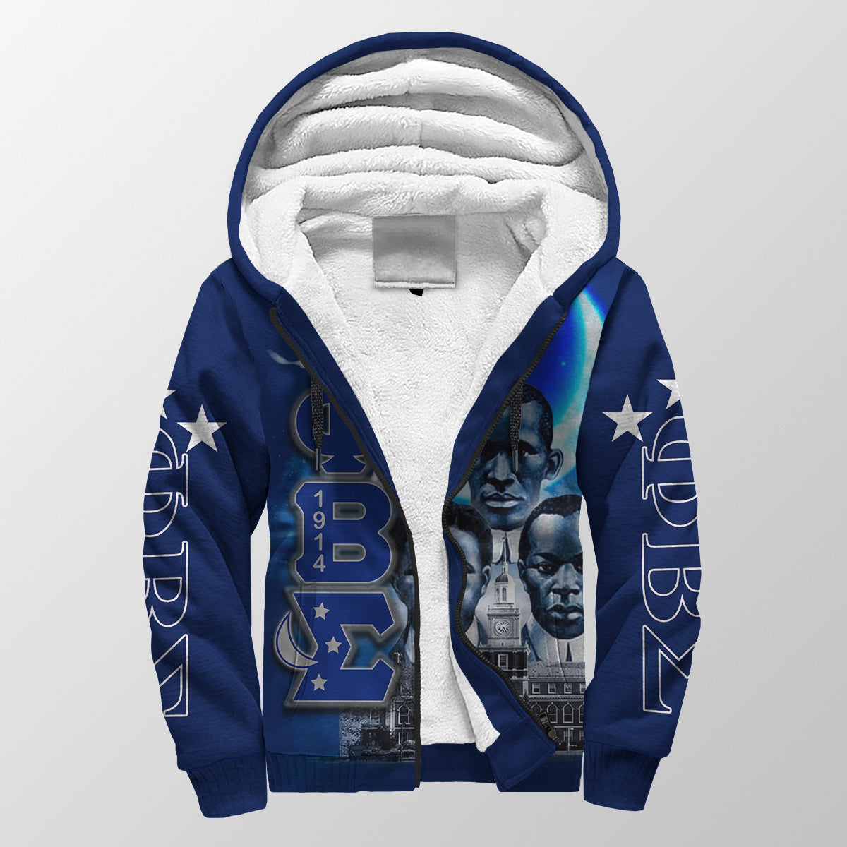 Phi Beta Sigma  Sherpa Hoodie Founded 1914 Lt6