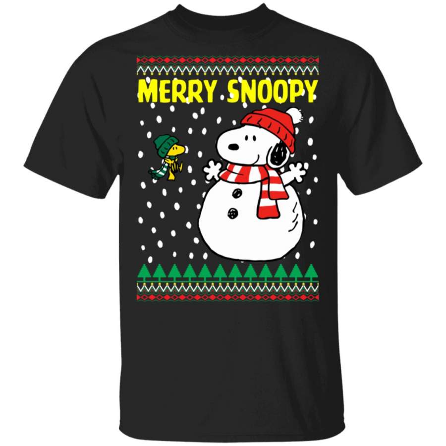 Snoopy Snowman and Woodstock Ugly Christmas Sweater