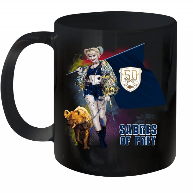 Harley Quinn flag Buffalo Sabres Of Prey Ceramic Mug 11oz