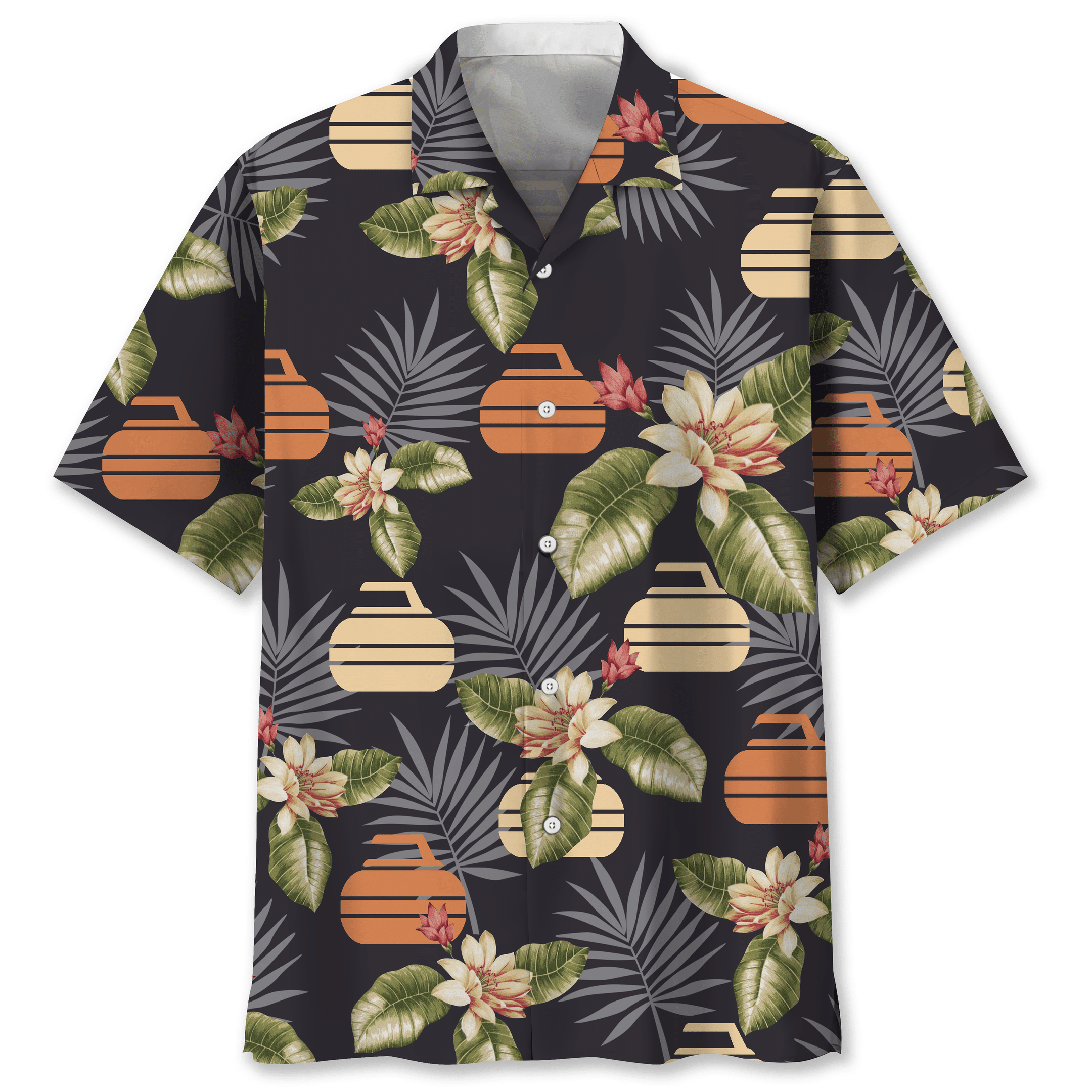 Curling Tropical Hawaii Shirt Ha50923