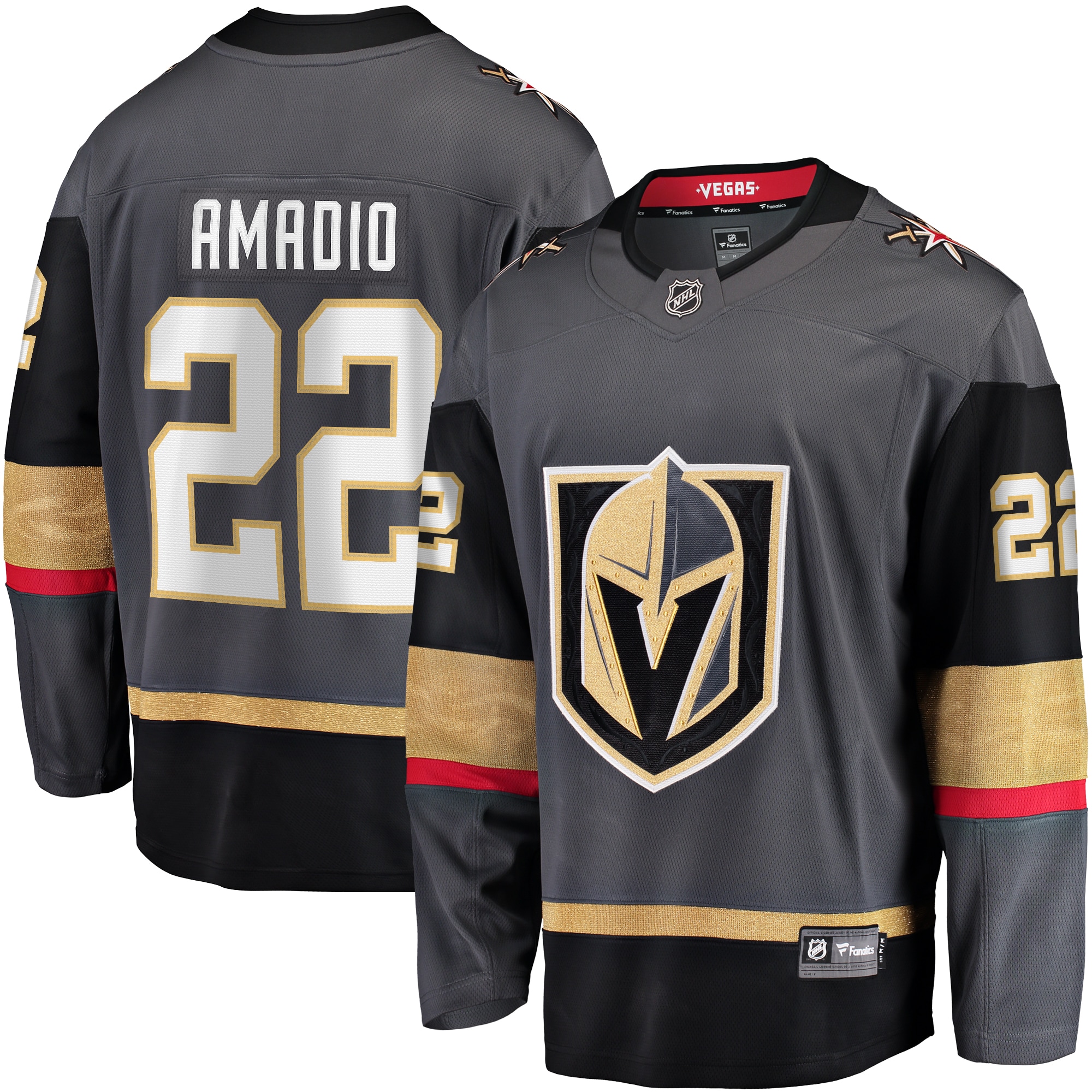 Men's Vegas Golden Knights Michael Amadio Gray Alternate Breakaway Player Jersey