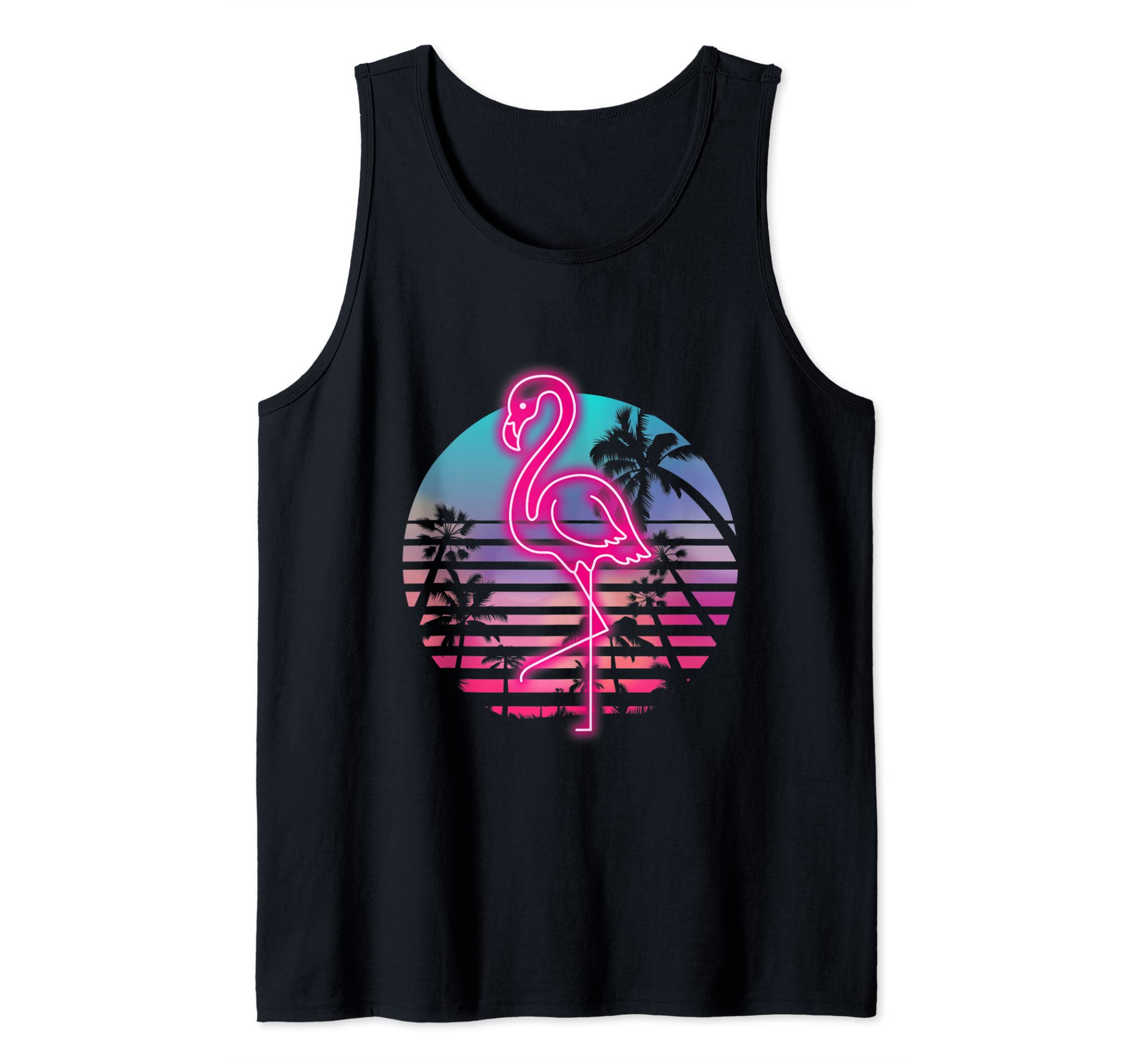 Zoo Animal Tropic Summer Sunrise Gift Flamingo Tank Top