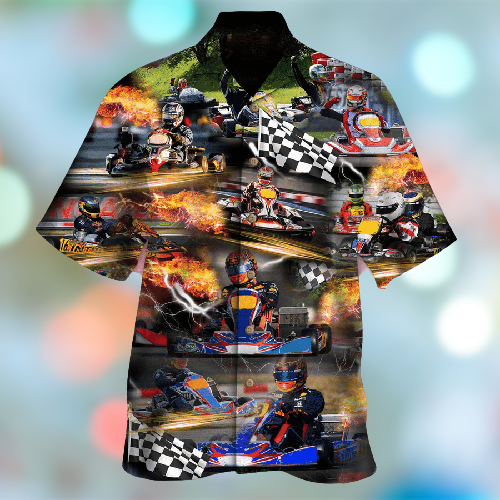 On A Karting Track Hawaii Shirt For Men Women Adult Ha72709