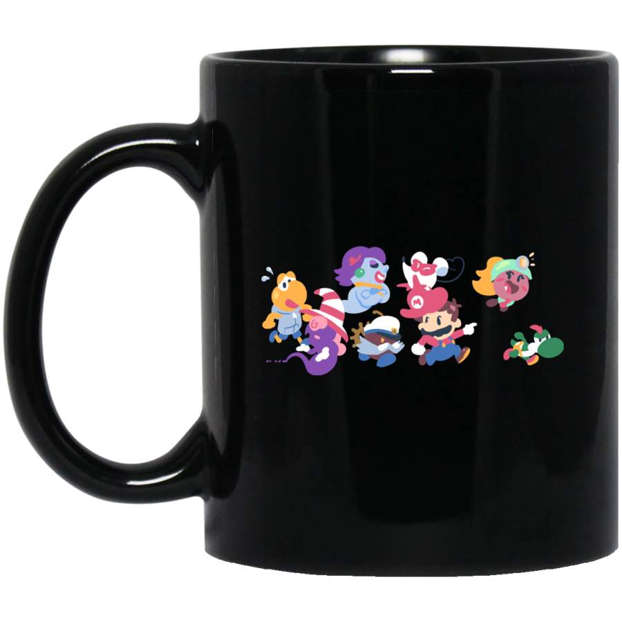 Paper Mario Off To Adventure Mug Black Mug