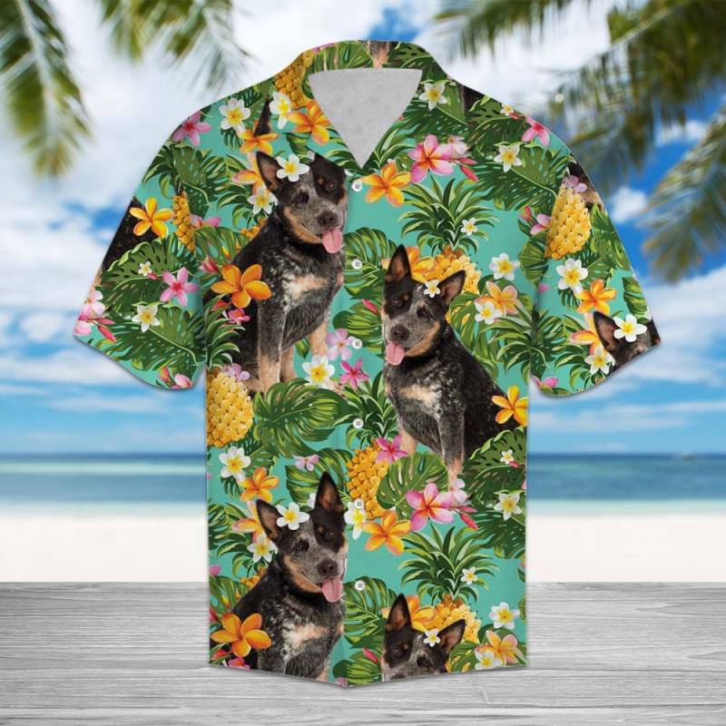 Tropical Pineapple Australian Cattle Dog Hawaiian Shirt Ha88939