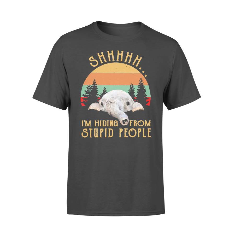 Elephant Shhhhh I’m Hiding From Stupid People Vintage T-shirt