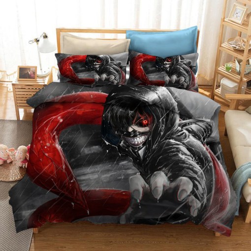 Tokyo Ghoul Kaneki Ken 10 Duvet Cover Pillowcase Home Decor 3D Bedding Set 3046