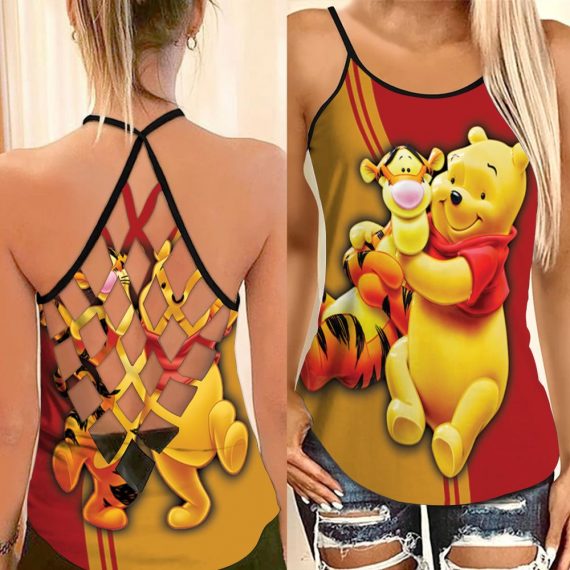 Winnie The Pooh Bear Tiger Fictional Character Criss Cross Tanktop