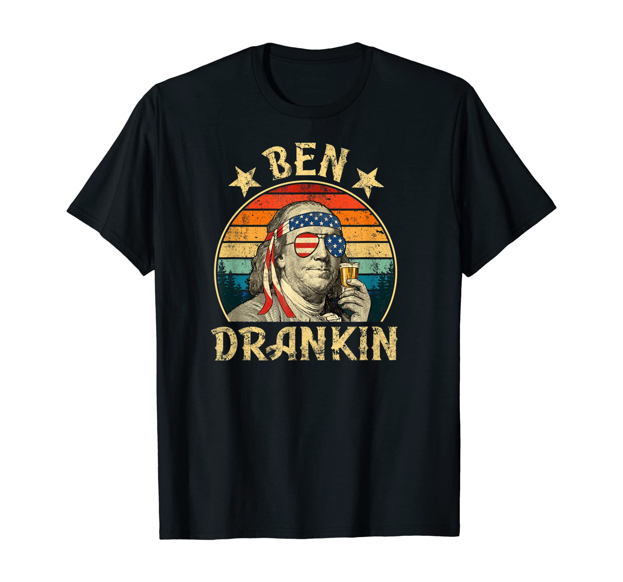 Ben Drankin Funny 4th of July Vintage Retro T-Shirt