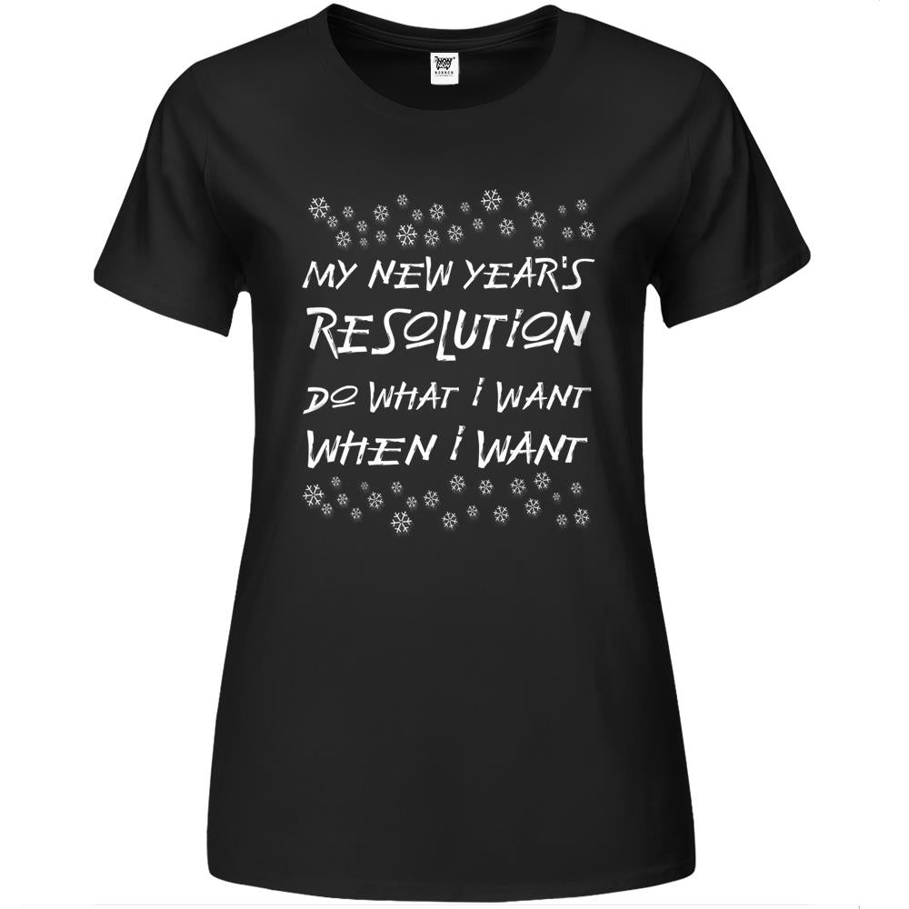 New Year’S Resolution Motivational Bucket List Eve Party Premium Womens T Shirts