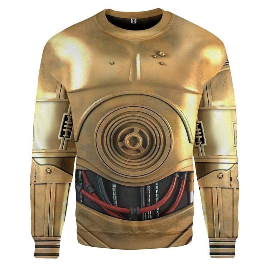 Gearhuman 3D C3PO Custom Sweatshirt Apparel