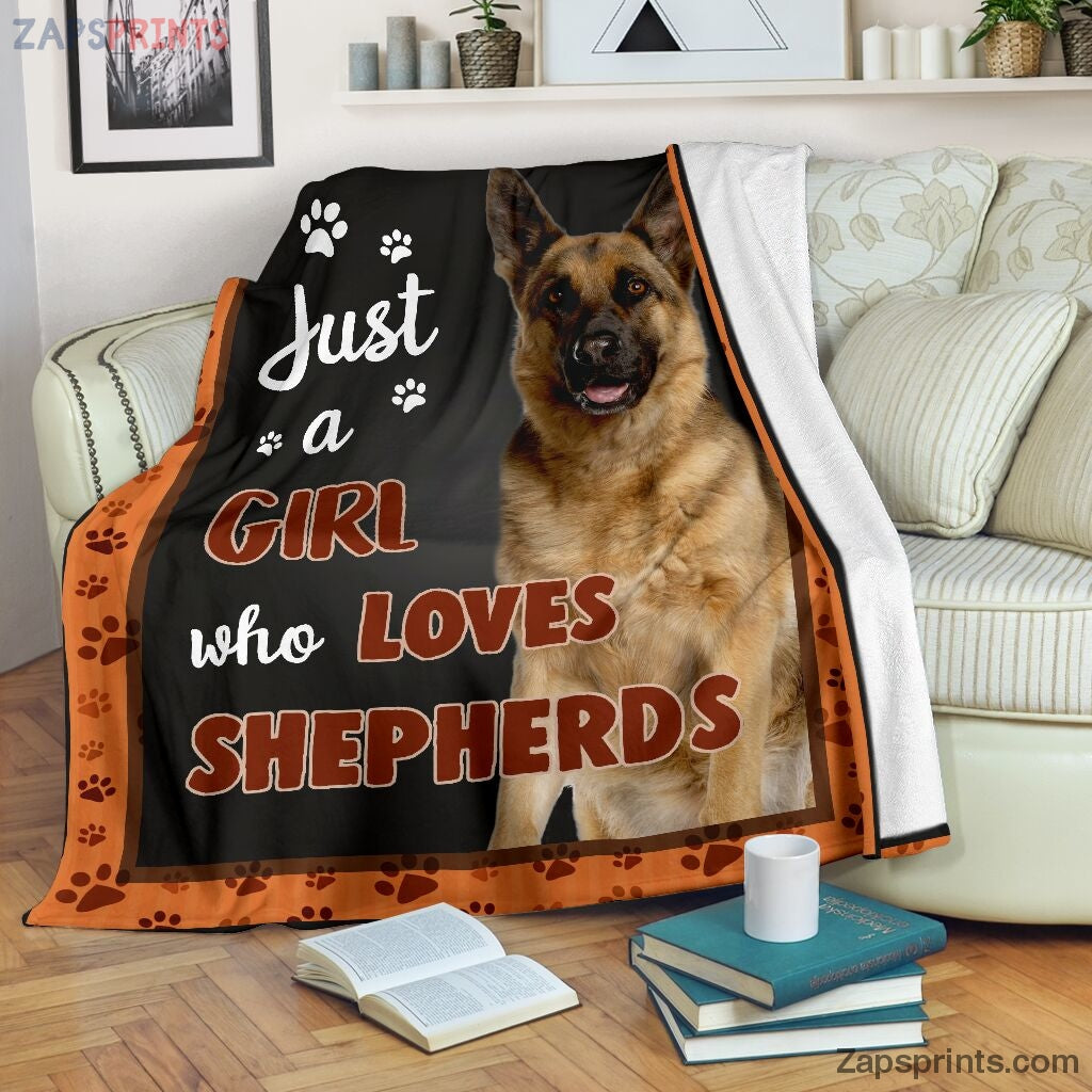 Just A Girl Who Loves German Shepherds Blanket – Cool Gift Ideas