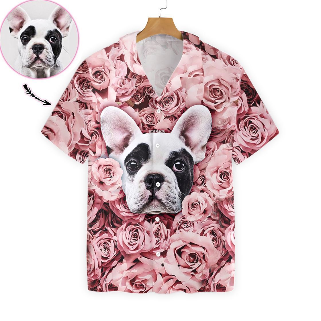 Dog In The Rose Custom Hawaii Shirt For Hawaii Aloha Ha111522