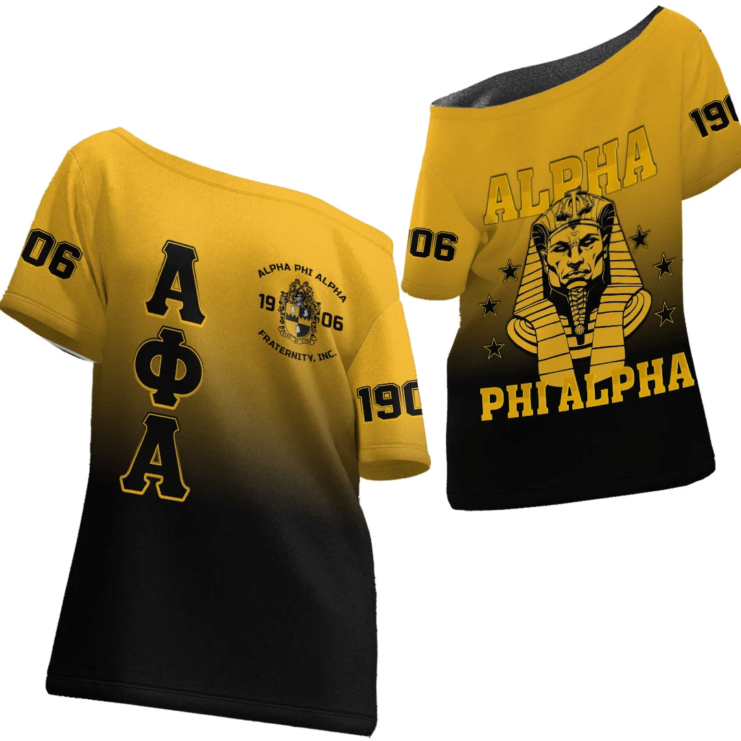 Africa Zone Shirt – Alpha Phi Alpha Gradient Off Shoulder T-Shirt A31