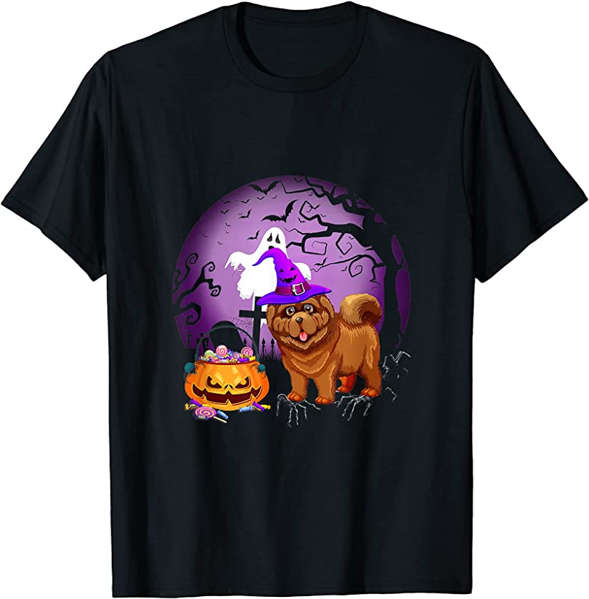 Chow Chow Dog Candy Pumpkin Halloween Lover T-Shirt