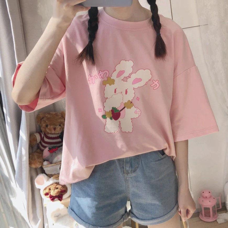 Tshirt Kawaii Cute Rabbit