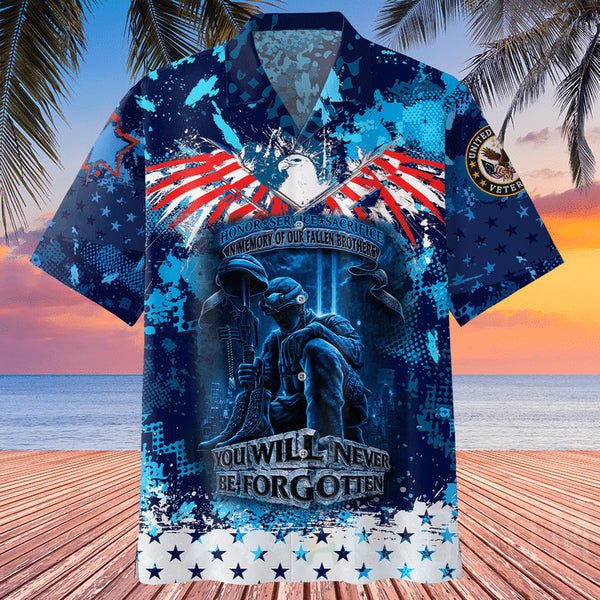 You Will Never Be Forgotten Veteran Hawaii Shirt